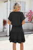 Short Sleeve Tiered Mini Dress Feminine & Flowy Modern Women Summer Dress by Stevvex
