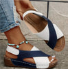 Women's Platform Roman Sandals | Open Toe Velcro Beach Sandals by FitiqueFit