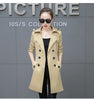 Slim Women Trench Coat Plus Size Mid-length