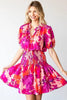 Floral Short Sleeve Smocked Mini Dress – Floral Mini Dress, Smocked Dress, Short Sleeve Floral Dress, Ruched Waist Dress, Summer Mini Dress, Romantic Floral Dress, Chic Floral Dress by Stevvex