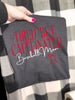 Tired But Caffeinated Baseball Mom Graphic Tee by Anchored Grace Boutique
