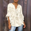 Women's 3D Print Ruffle Sleeve Loose Top – Elegant Urban Style S–2XL by FitiqueFit