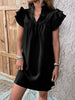 Elegant Ruffled Cap Sleeve Mini Dress Feminine & Flowy Summer Dress by Stevvex