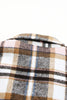 Pink Plaid Button Up Lapel Jacket