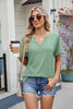 Florira Notched Short Sleeve T-Shirt by Simply Love