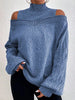 Cold Shoulder Turtleneck Sweater by Wild and Free Boutique