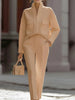 Women's Urban Commuter Pocketed Long-Sleeve Top & Pants Two-Piece Set by FitiqueFit