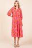 New Summer Tiered Printed Collared Neck Midi Dress For Women – Elegant and Versatile Dress with a Polished, Feminine Flair by Stevvex