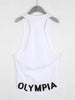 Men's Plus Size Letter Graphic Wide Strap Tank