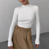Women’s Tight Fit Crew Neck Knitted Top – Slim Sweater by FitiqueFit