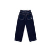 Retro Pocket Embroidered Hot Girl Versatile Loose Wide Leg High Street Casual Jeans