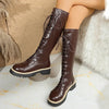 Women’s Plus Size Chunky Heel Platform Over-the-Knee Boots – Stylish Tall Boots by FitiqueFit