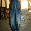 Retro Buckle Multi-Pocket Overalls Jumpsuit | 3/4 Sleeve by FitiqueFit