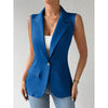 Women's Sleeveless Open-Front Vest Blazer – Work & Office Jacket by FitiqueFit