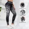 Watercolor Print High-Waist Tummy Control Butt-Lifting Yoga Leggings by FitiqueFit