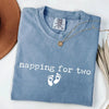 Napping For Two - Funny Pregnancy T-Shirt by EnjoyMyDesign LLC