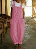 Women's Vintage High-Waist Straight-Leg Overalls – Sleeveless Suspender Jumpsuit by FitiqueFit