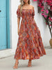 Women’s Paisley One‑Shoulder Maxi Dress by FitiqueFit