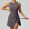 Women's Fitness Beauty-Back Yoga Dress – Sleeveless Active Mini by FitiqueFit