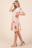 New Floral Round Neck Short Sleeve Tiered Dress For Women–Flowy, Feminine & Perfect for Summer