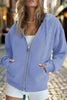 Women’s Zip Up Crop Sweatshirt – Fleece Lined Casual Hoodie by FitiqueFit