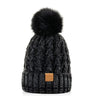 Snow Cap Knitted Hat Unisex Rolled Brim by My Store