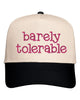 Barely Tolerable Embroidered Cap by Anchored Grace Boutique