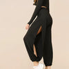 High Slit Casual Pants with Side Slit Detail by FitiqueFit