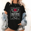 Crazy But Fun Graphic T-Shirt – Funny Cotton Tee for Women & Men, Bold Attitude Statement Shirt by Dog Mom Hat