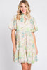 Floral Eyelet Lace Puff Sleeve Mini Summer Dress – Fluttering, Feminine and Playful Floral Eyelet Lace Mini Dress with Puff Sleeves by Stevvex