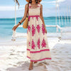 Women’s Wide-Strap Printed Maxi Dress by FitiqueFit