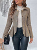 Women’s Plus-Size Solid Color Peplum Jacket – Casual Outerwear by FitiqueFit
