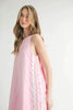 Linen Mix Side Ric Rac A-Line Mini Dress for Women – Casual Mini Dress, Summer Dress, A-Line Dress, Chic Peasant Dress, Vacation Dress, Flattering Fit Dress by Stevvex