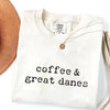 Coffee & Great Danes T-Shirt by EnjoyMyDesign LLC