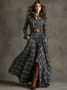 Women's Plus Size Plaid Print Long Sleeve Shirt Dress with Pockets by FitiqueFit