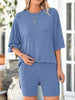 Full Size Half Sleeve T-Shirt and Shorts Set Plus Size by Simply Love