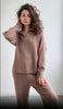 Solid Color Lapel Sweater Set for Women by FitiqueFit