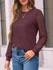 Lace Sleeve Crew Neck T-Shirt by Simply Love