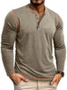 Men's Full Size Casual Button Detail Long Sleeve T-Shirt Plus Size by Simply Love