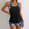 Women’s Loose Halter Two-Piece Swimsuit Floral Set by FitiqueFit