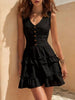 Women's Sleeveless Linen Button-Up Midi Dress by FitiqueFit