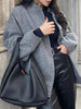 Autumn Casual Full Size Drop Shoulder Snap Down Jacket with Buttoned Front and Pockets by Stevvex