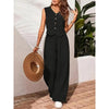 Women’s crop vest blazer wide leg pants set by FitiqueFit