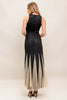 Noir Tulle Black Knit Maxi Dress by Neon Spur