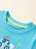Children's Robot Short Sleeve T-Shirt & Plaid Shorts Set by Simply Love