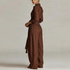 Women's Collar Long Sleeve Top & High-Waist Pants Two-Piece Set – 5 Colors by FitiqueFit