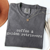 Coffee & Golden Retrievers T-Shirt by EnjoyMyDesign LLC