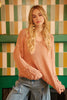 BiBi Chunky Knit Sweater with Flower Detail Sleeves by FitiqueFit