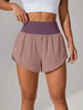 Loose-fitting High-waisted Ruffled Yoga Shorts by My Store