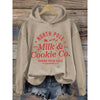 Women’s Printed Hooded Long Sleeve Pullover Sweatshirt by FitiqueFit
